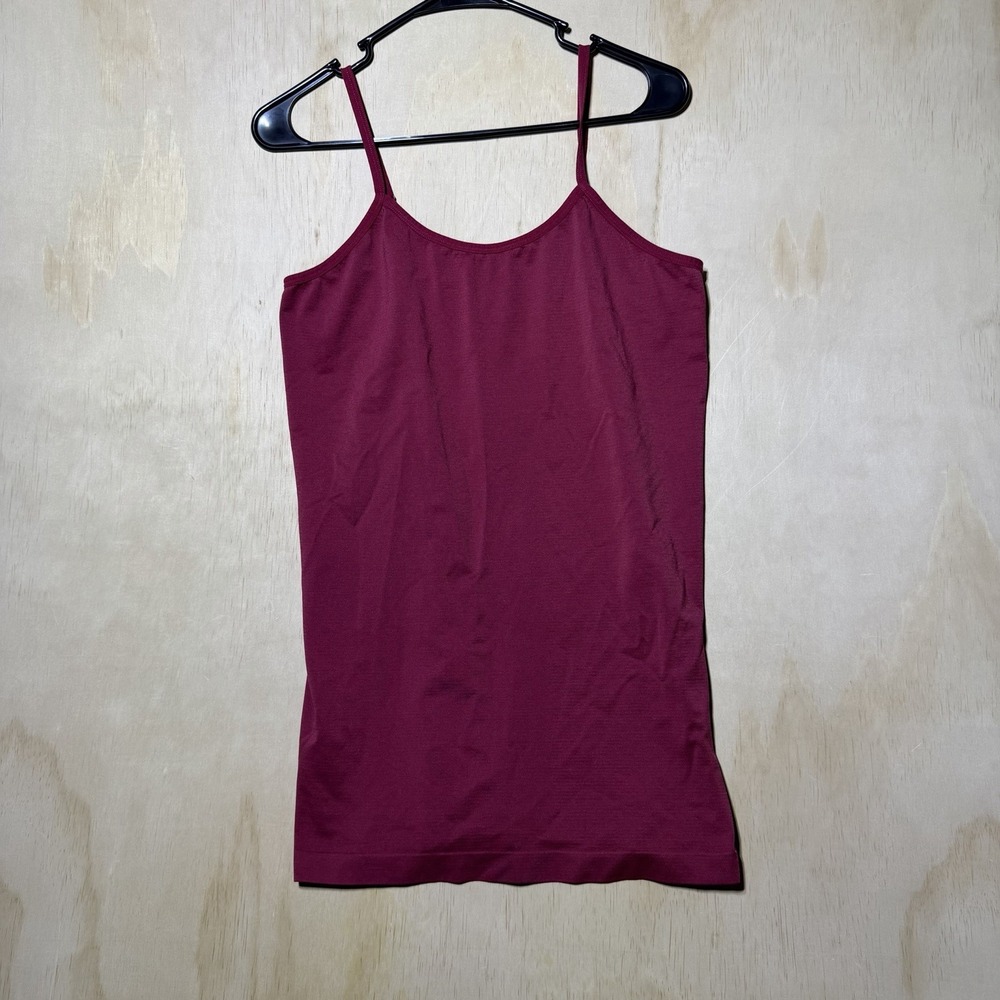 Massini Womens 3X Burgundy Camisole Tank Tops Stretch Layering Basics Lot Of 2